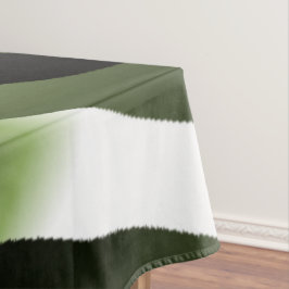 Toalha De Mesa Pétalas de Folha da Floresta Verde Branco