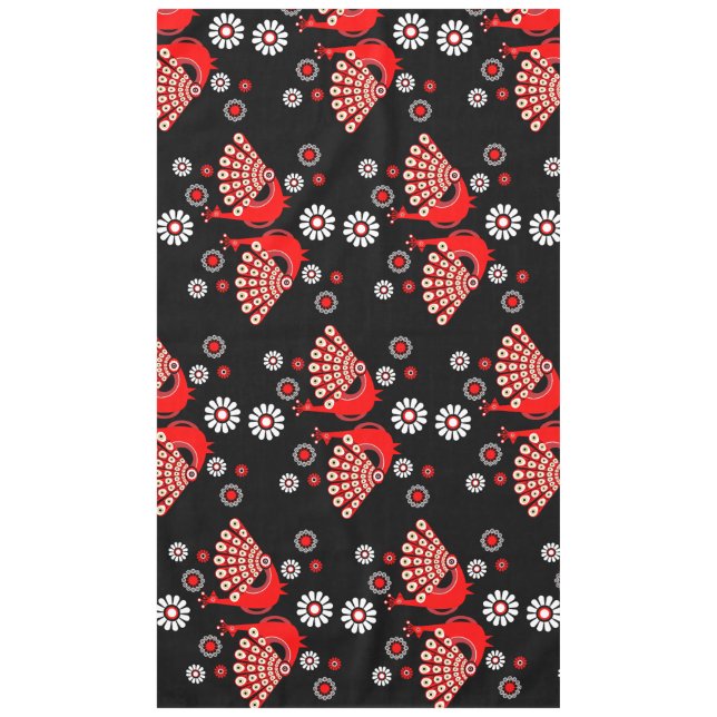 Toalha De Mesa Pheasants Peacock Art (Frente)