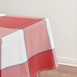 Toalha De Mesa Picnic branco equino elegante do interior checado