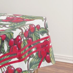 Toalha De Mesa Picnic de Fruta de Cereja Vermelha Vintage