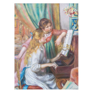 Toalha De Mesa Pierre Auguste Renoir - Jovens Meninas no Piano