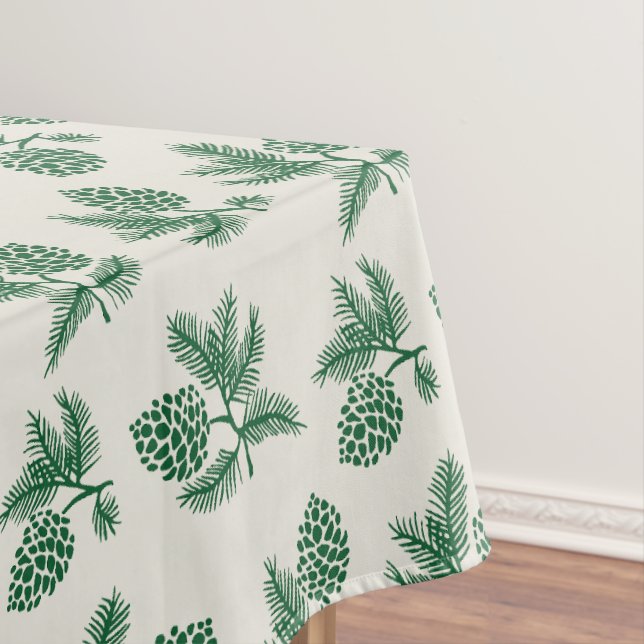 Toalha De Mesa Pinças verdes com design de férias de pineges (Posição Original)