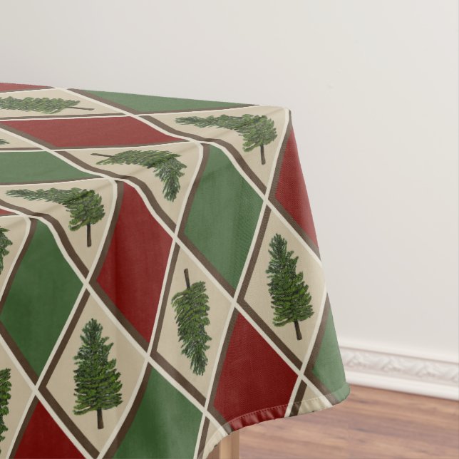 Toalha De Mesa Pine Trees e Harlequin Tablecloth (Posição Original)