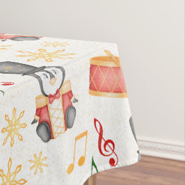 Toalha De Mesa Pinguim Pingueiro Noivo de Natal Vermelho
