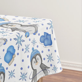 Toalha De Mesa Pinguim-Pinguim-Pato-de-Gelo Azul