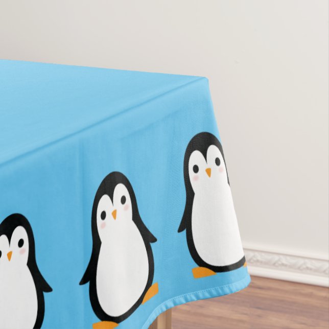 Toalha De Mesa Pinguin Cute Winter First Birthday Mesa Cloth (Posição Original)