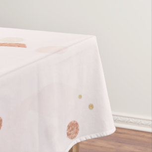 Toalha De Mesa Pink festivo e padrão Dourado