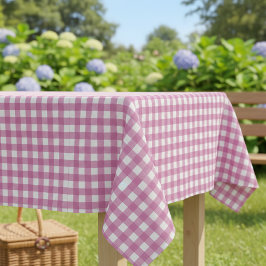 Toalha De Mesa Pink Gingham Checkered Tablecloth for Parties