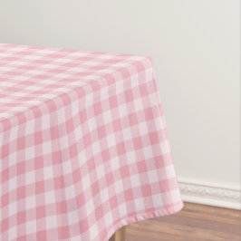 Toalha De Mesa Pink Gingham Pattern Girly Check Plaid Checkered