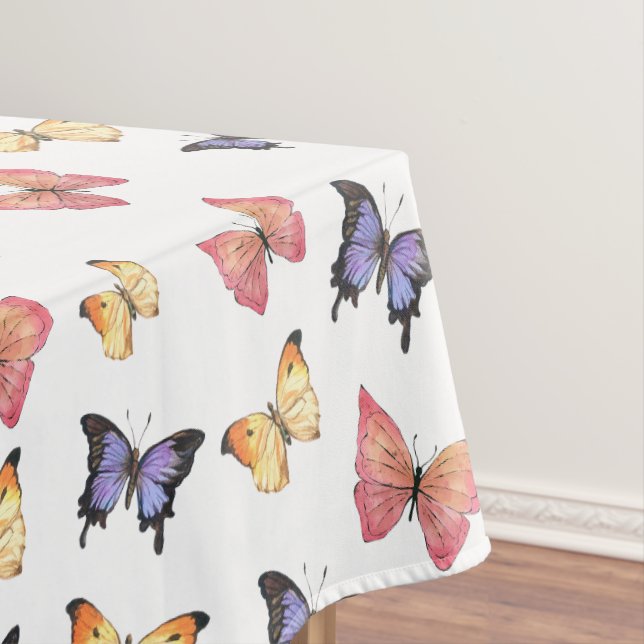 Toalha De Mesa Pink Purple Butterflies (Posição Original)