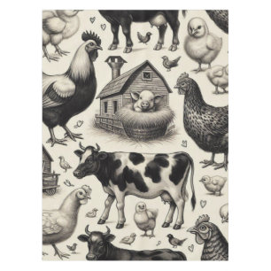 Toalha De Mesa Pintura De Animais De Exploração