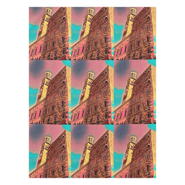 Toalha De Mesa Pintura em arquitetura na Itália (Frente)