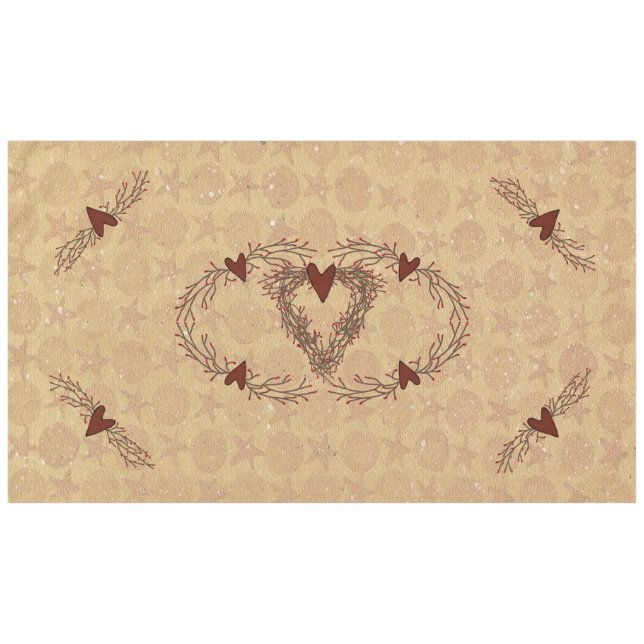 Toalha De Mesa Pip Primitivo Berry Heart Wreath Tablecloth Grande (Frente (Horizontal))