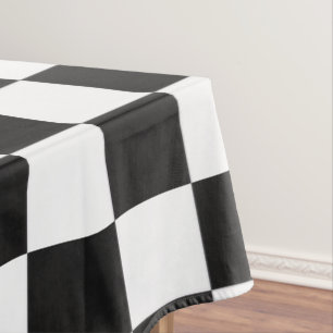 Toalha De Mesa Piquenique de Festa Xadrez Preto e Branco Sofistic