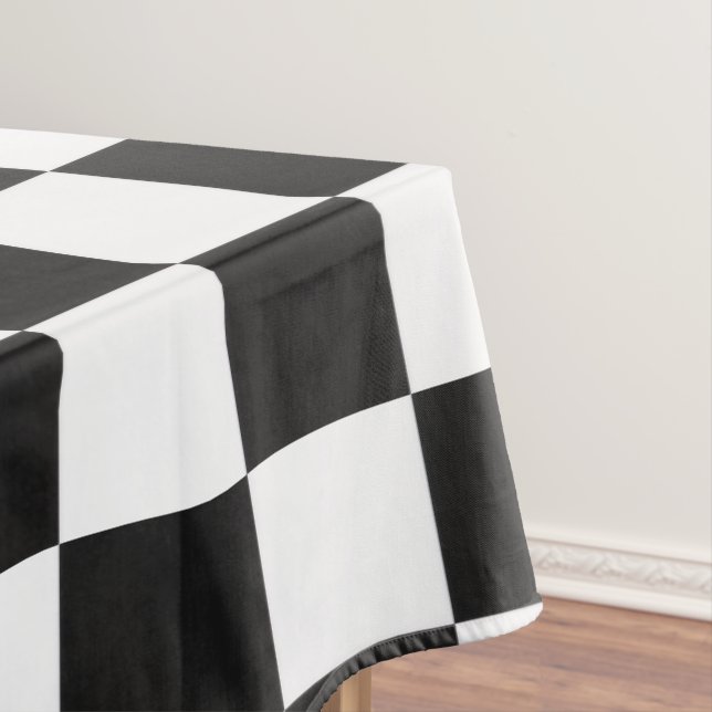 Toalha De Mesa Piquenique de Festa Xadrez Preto e Branco Sofistic (Posição Original)