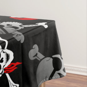 Toalha De Mesa Pirate Skull n bones Pirate Tablecloth