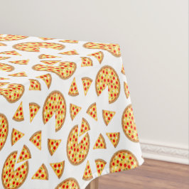 Toalha De Mesa Pizza divertida legal e padrão de fatias em branco