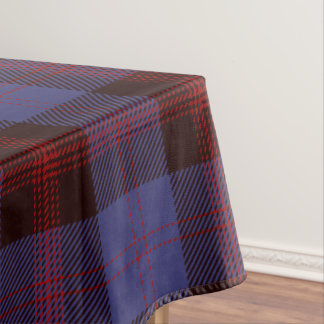 Toalha De Mesa  plaid tartan navy blue red 