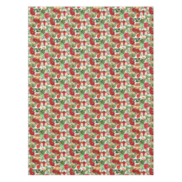 Toalha De Mesa Poinsettia Dourada Floral Natal