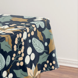 Toalha De Mesa Poinsettia negro de fundo férias de inverno