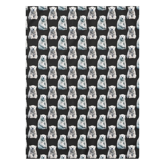 Toalha De Mesa Polar Bear Animal Pattern Design (Frente)