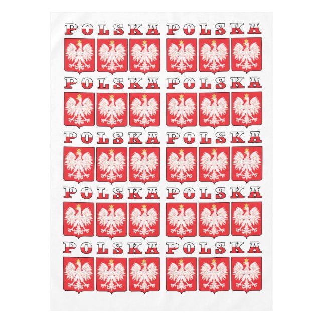 Toalha De Mesa Polska Eagle Flag Shields (Frente)