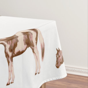 Toalha De Mesa Pônei Das Américas Castanho Claro Aquarela
