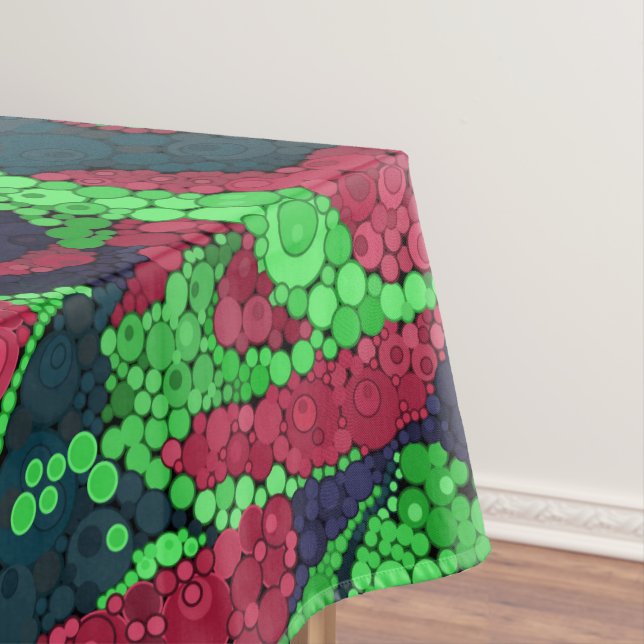 Toalha De Mesa Pontilhismo sem costura - mão pintada em círculos  (Posição Original)