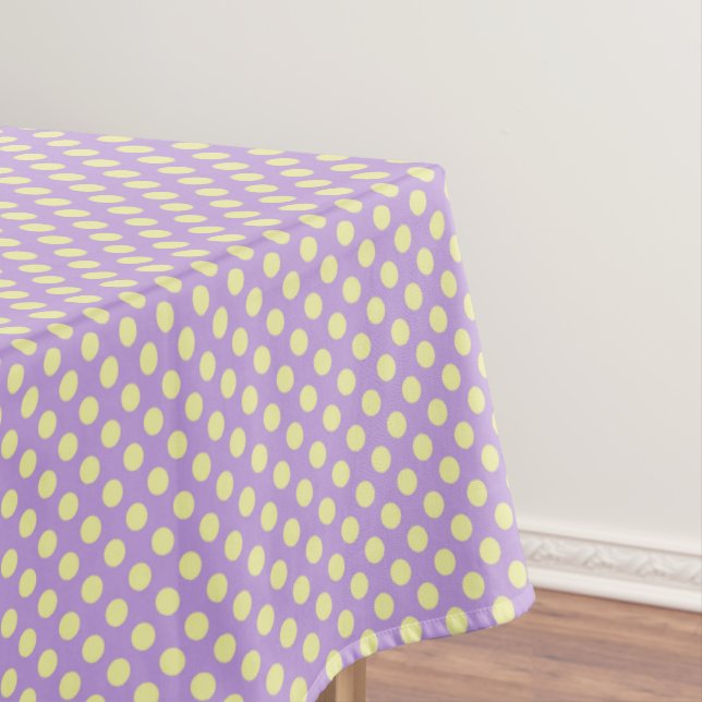 Toalha De Mesa Pontinhos de Limão e Lavanda (Posição Original)