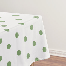 Toalha De Mesa Pontinhos verdes brancos