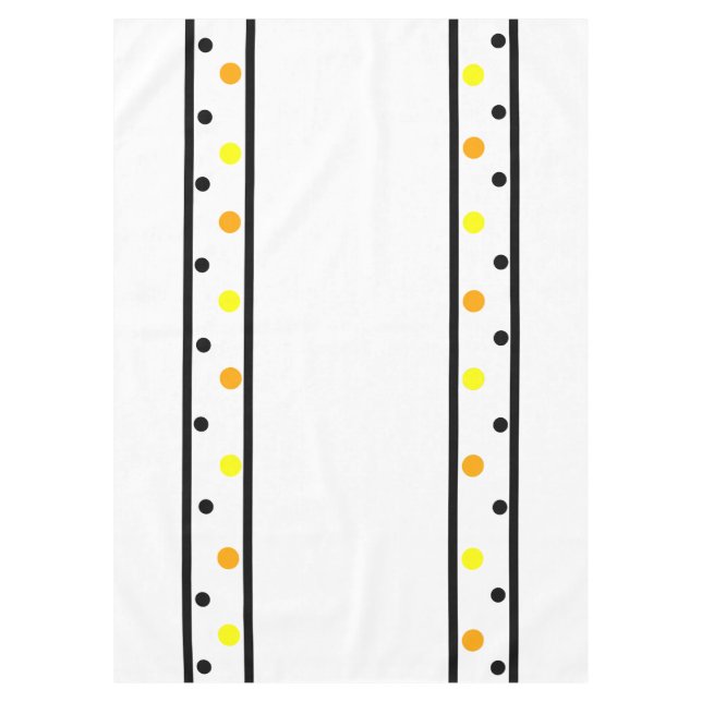Toalha De Mesa Pontos Amarelos Laranja (Frente)