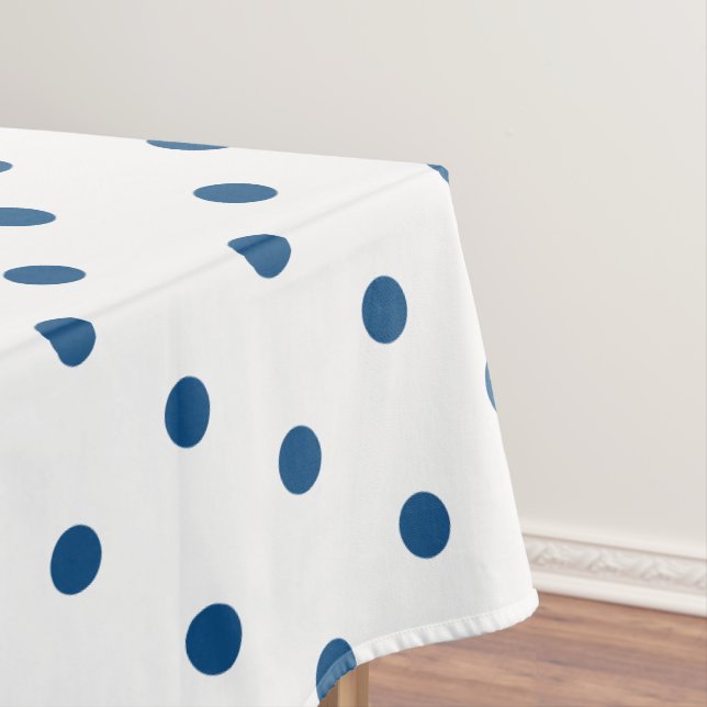 Toalha De Mesa Pontos Azuis Brancos Azure (Posição Original)