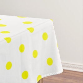 Toalha De Mesa Pontos Bolha Amarelo Limão Branco