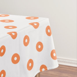 Toalha De Mesa Pontos Brancos Laranja Queimado