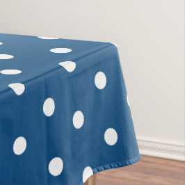 Toalha De Mesa Pontos Brancos Profundo Azul Ártico