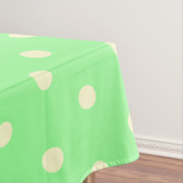Toalha De Mesa Pontos de Bolha Verde Menta Creme