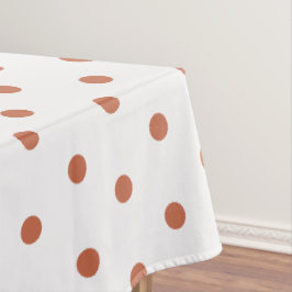 Toalha De Mesa Pontos de Bolinha de Terracota