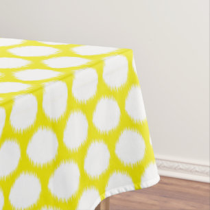 Toalha De Mesa Pontos de Ikat de Moods da Ásia Amarela Ouro