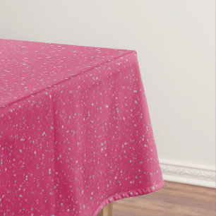 Toalha De Mesa Pontos de Pintura de Pastel, Cor-de-rosa, cor-de-r