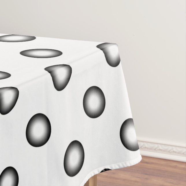 Toalha De Mesa Pontos gradientes preto e branco + seu backgr. & i (Posição Original)