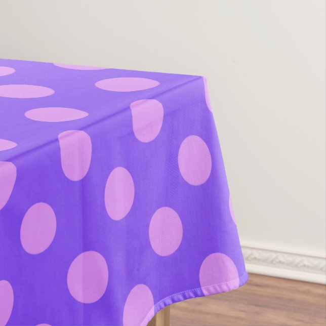 Toalha De Mesa Pontos lilases em azul-violeta (Posição Original)