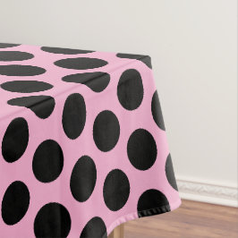 Toalha De Mesa Pontos Modernos de Bolha | Preto e Rosa Elegantes
