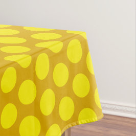 Toalha De Mesa Pontos Modernos de Bolinhas | Elegante Amarelo Mos