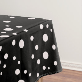 Toalha De Mesa Pontos negros e brancos chic | Elegante Padrão