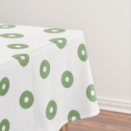 Toalha De Mesa Pontos Polka Brancos Verdes