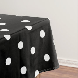 Toalha De Mesa Pontos Polka Preto Branco