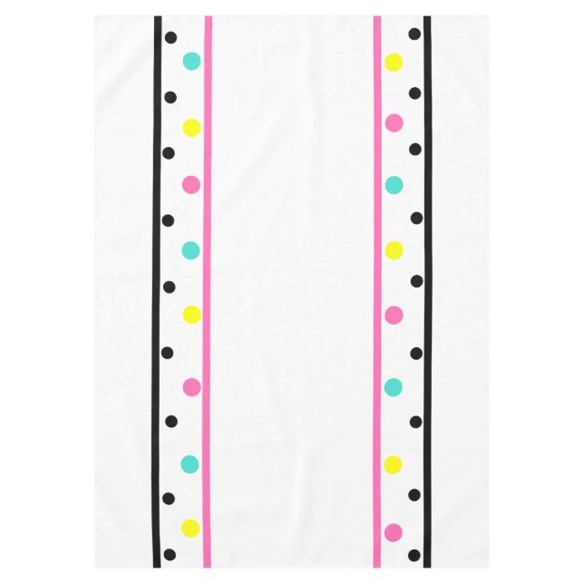 Toalha De Mesa Pontos Polka Rosa (Frente)