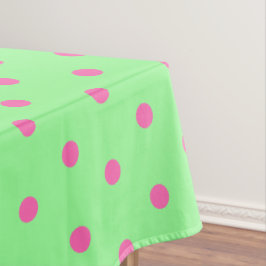 Toalha De Mesa Pontos Polka Rosa Verde Hortelã