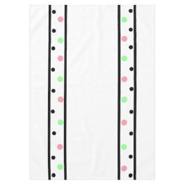Toalha De Mesa Pontos Polka Verde Rosa Branco