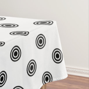 Toalha De Mesa Pontos preto e branco alvo + seu backgr. & ideia